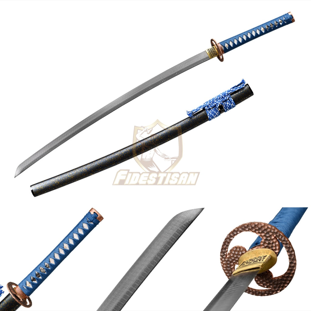 Fidestisan Kscn267 Handmade Katana Damascus Steel Samurai Japanese Real Sword Full Tang Sharp
