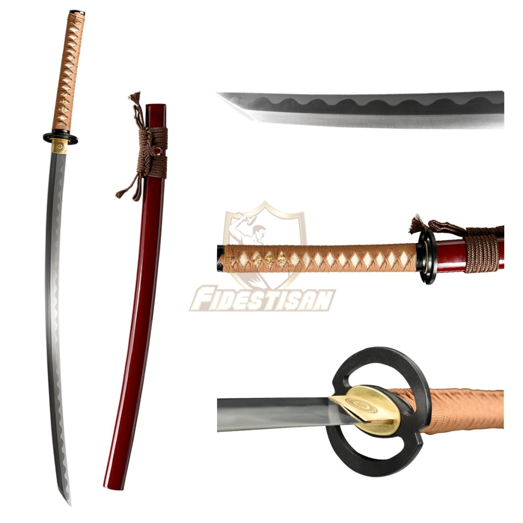 Rurouni Tairushi Sakabato Reverse Blade Katana Sword Damascus Steel Cl