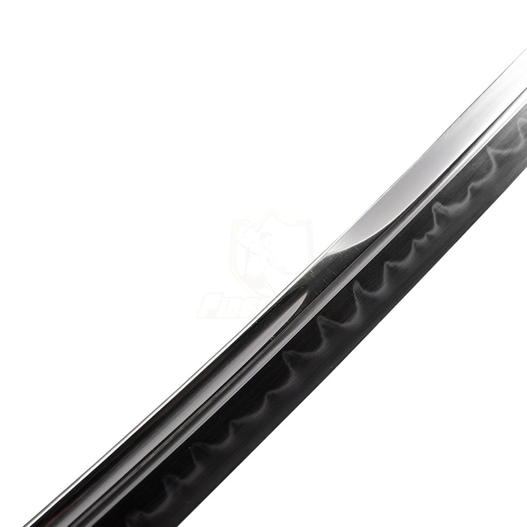 28Inch Japanese Wakizashi Katana Samurai T10 Steel Clay Tempered Real Hamon Double-Sided Blade Full