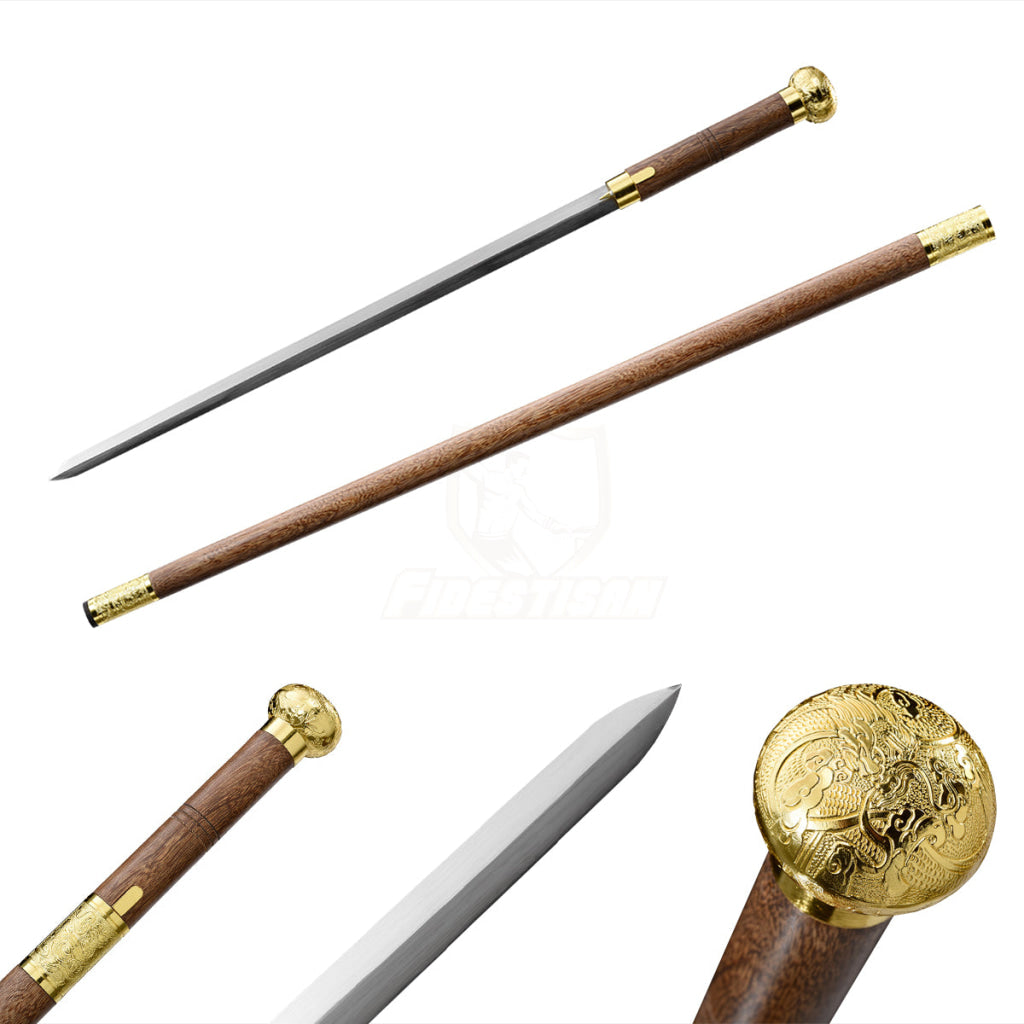 36Inch Walking Sticks Sword 1060 Carbon Steel Rosewood Alloy Tsuba Opcn214