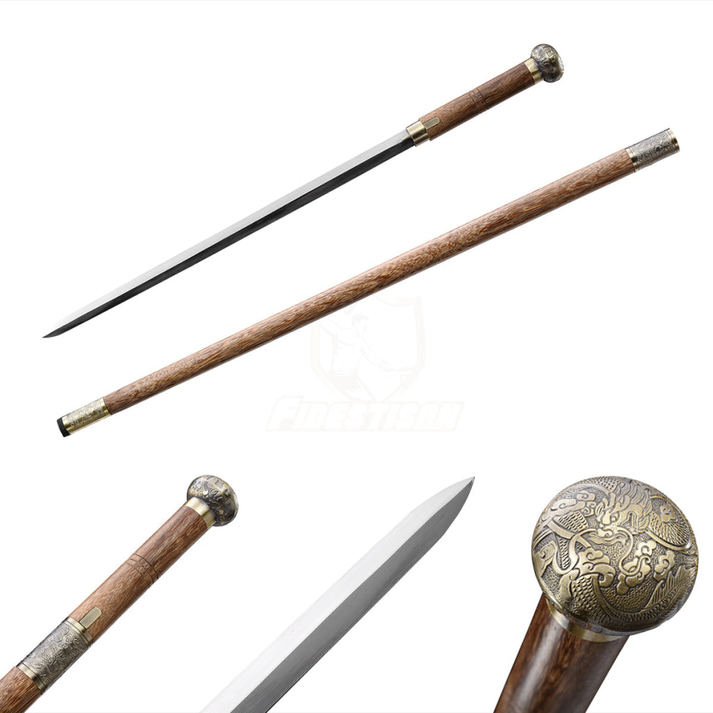 36Inch Walking Sticks Sword 1060 Carbon Steel Rosewood Alloy Tsuba Opcn215