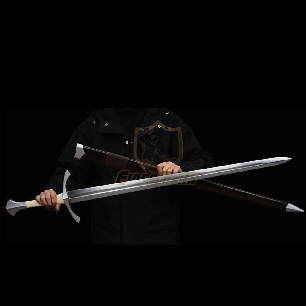 45inch Handmade Medieval Claymore Real Long Sword Swords Full Tang Bla ...