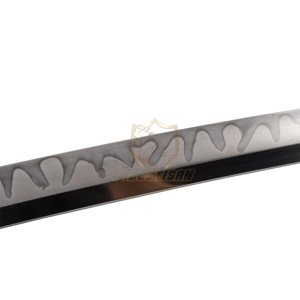 Fidestisan Handmade Clay Tempered Katana Samurai Japanese Real Leaf Hamon Sword T10 Steel Blade Full