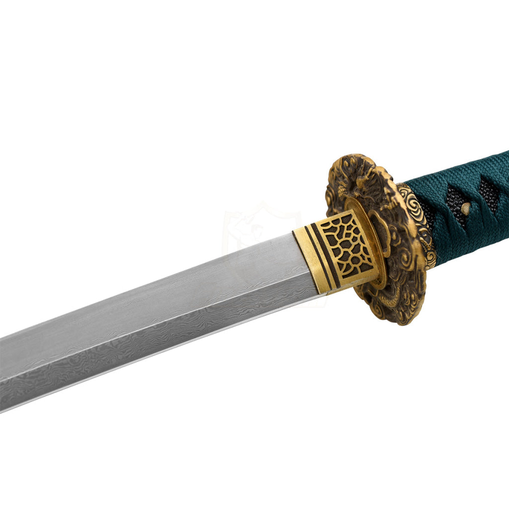 Fidestisan Handmade Katana Samurai Japanese Damascus Steel Real Sword