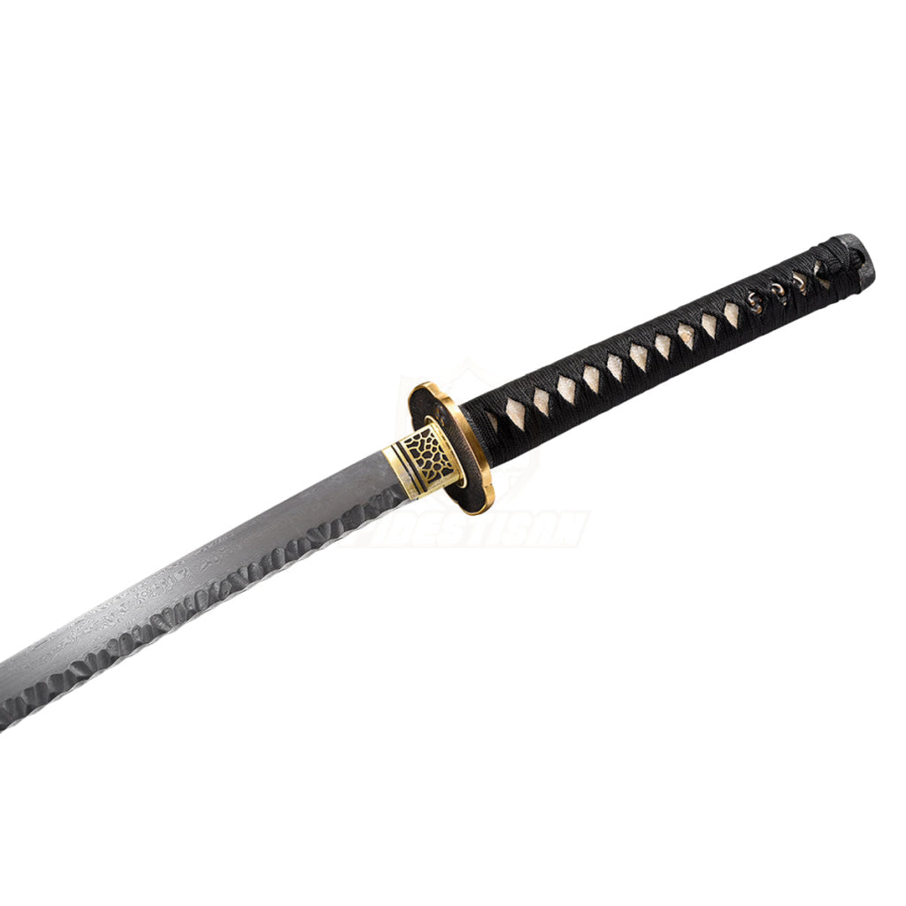 Fidestisan Handmade Katana Samurai Japanese Damascus Steel Real Sword Full Tang Sharp Red Saya