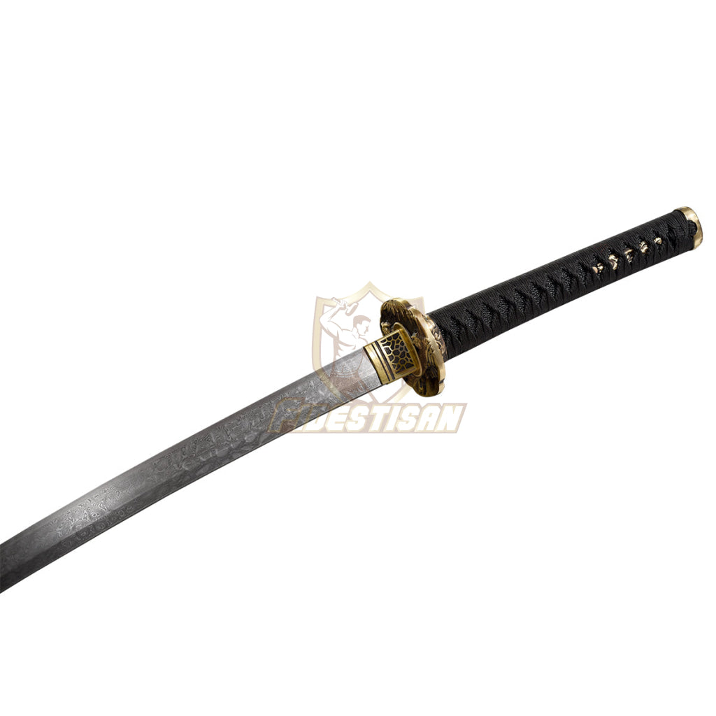 Fidestisan Handmade Katana Samurai Japanese Damascus Steel Real Sword Full Tang Sharp Tiger Style