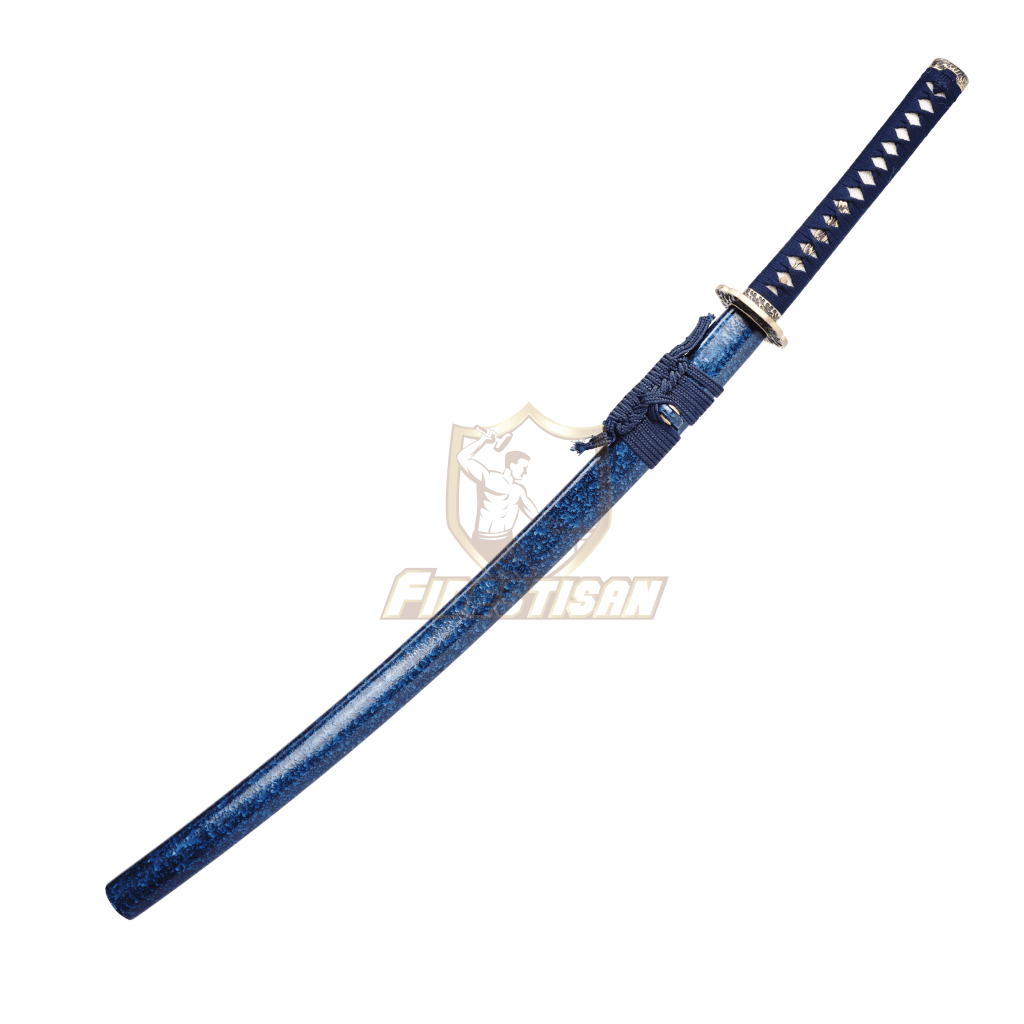 Fidestisan Katana Handmade Forged New Deep Damascus Steel Japanese Real Sword Full Tang Flames Style