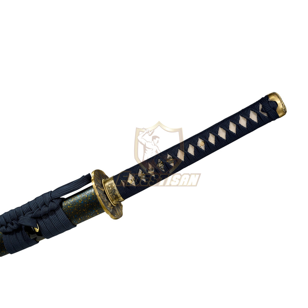 Fidestisan Katana Ktcy284 T10 Steel Black Blade Clay Tempered Samurai Japanese Real Sword Full Tang