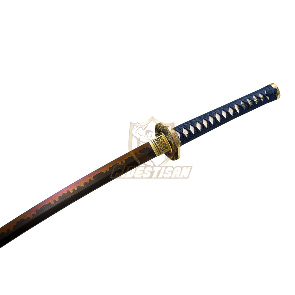 Fidestisan Katana Ktcy284 T10 Steel Black Blade Clay Tempered Samurai Japanese Real Sword Full Tang