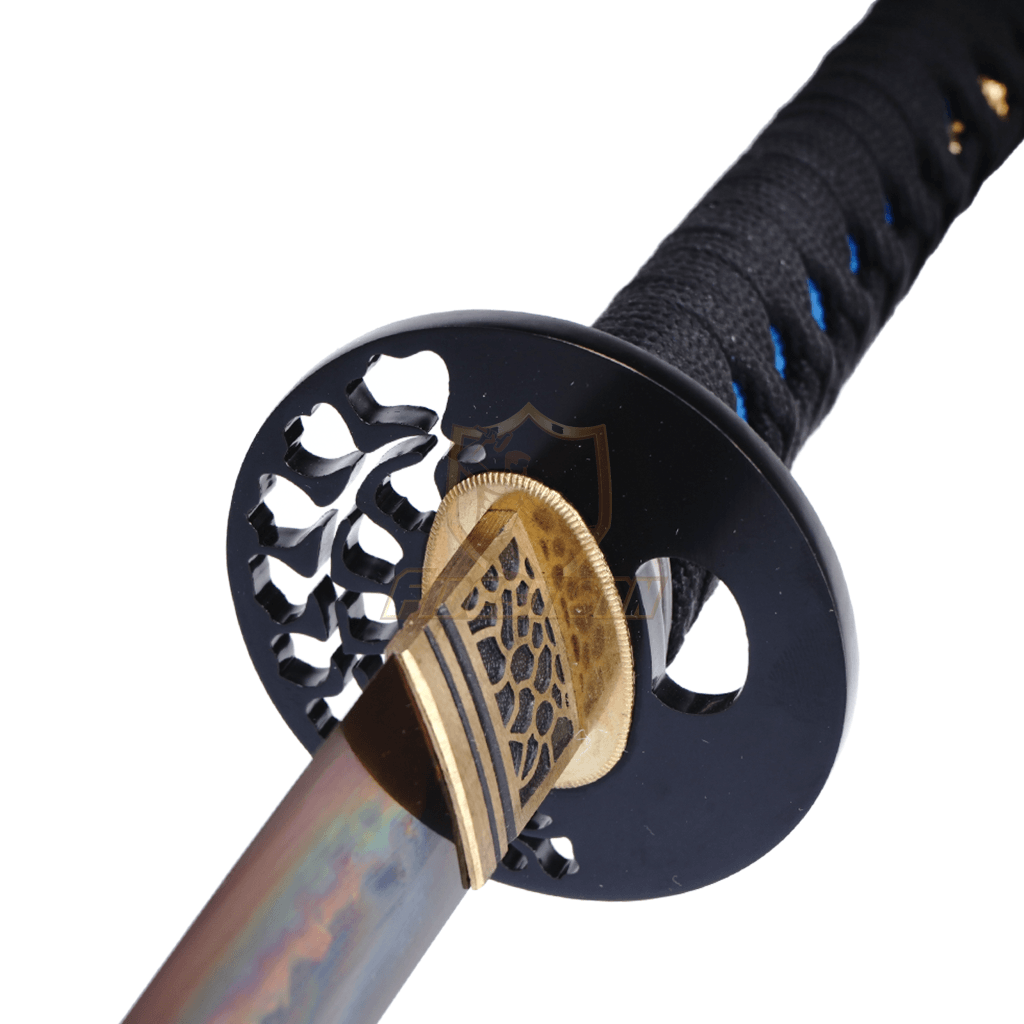 Fidestisan Katana Ktiy328 T10 Steel Red Black Blade Clay Tempered Samurai Japanese Real Sword Full