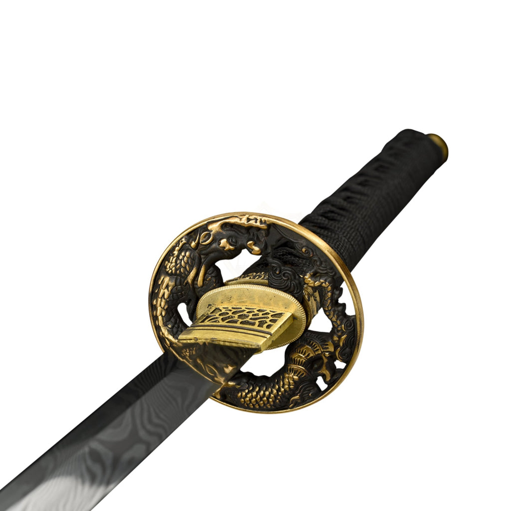 Fidestisan Kpcn283 Katana Handmade Forged New Damascus Steel Japanese Real Sword Full Tang Dragon