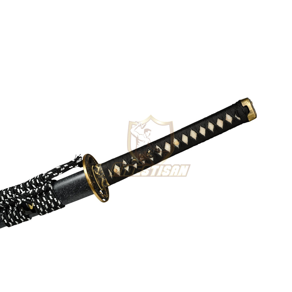 Fidestisan Kpcn283 Katana Handmade Forged New Damascus Steel Japanese Real Sword Full Tang Dragon