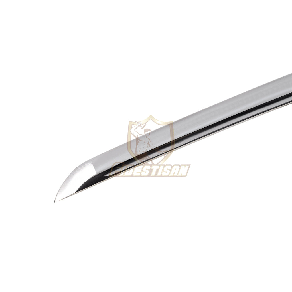 Fidestisan Ksan192 Handmade 40 Inch Japanese Samurai Katana Sword Spring Steel Sharp Full Tang White