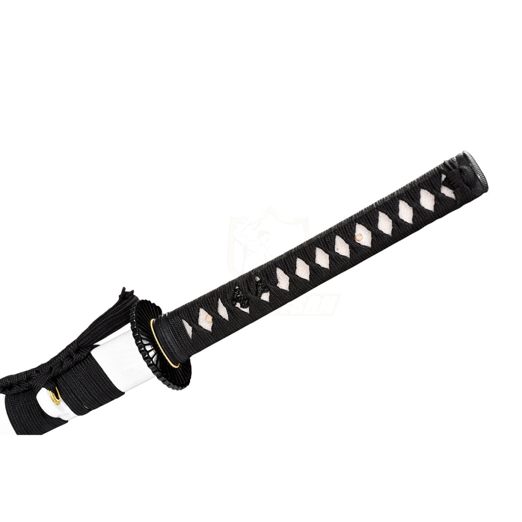 Fidestisan Ksan192 Handmade 40 Inch Japanese Samurai Katana Sword Spring Steel Sharp Full Tang White