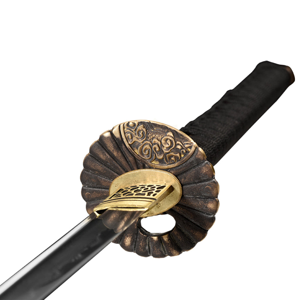 Fidestisan KSCY265 Katana Damascus Steel Clay Tempered Sharp Blade Sam