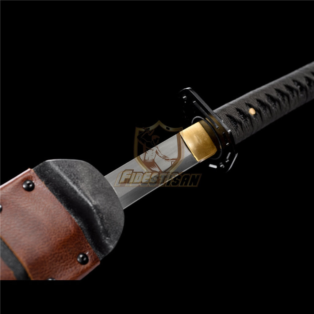 Fidestisan Ksin321 Handmade Tactical Samurai Survial Katana With 5160 Spring Steel Blade Full Tang