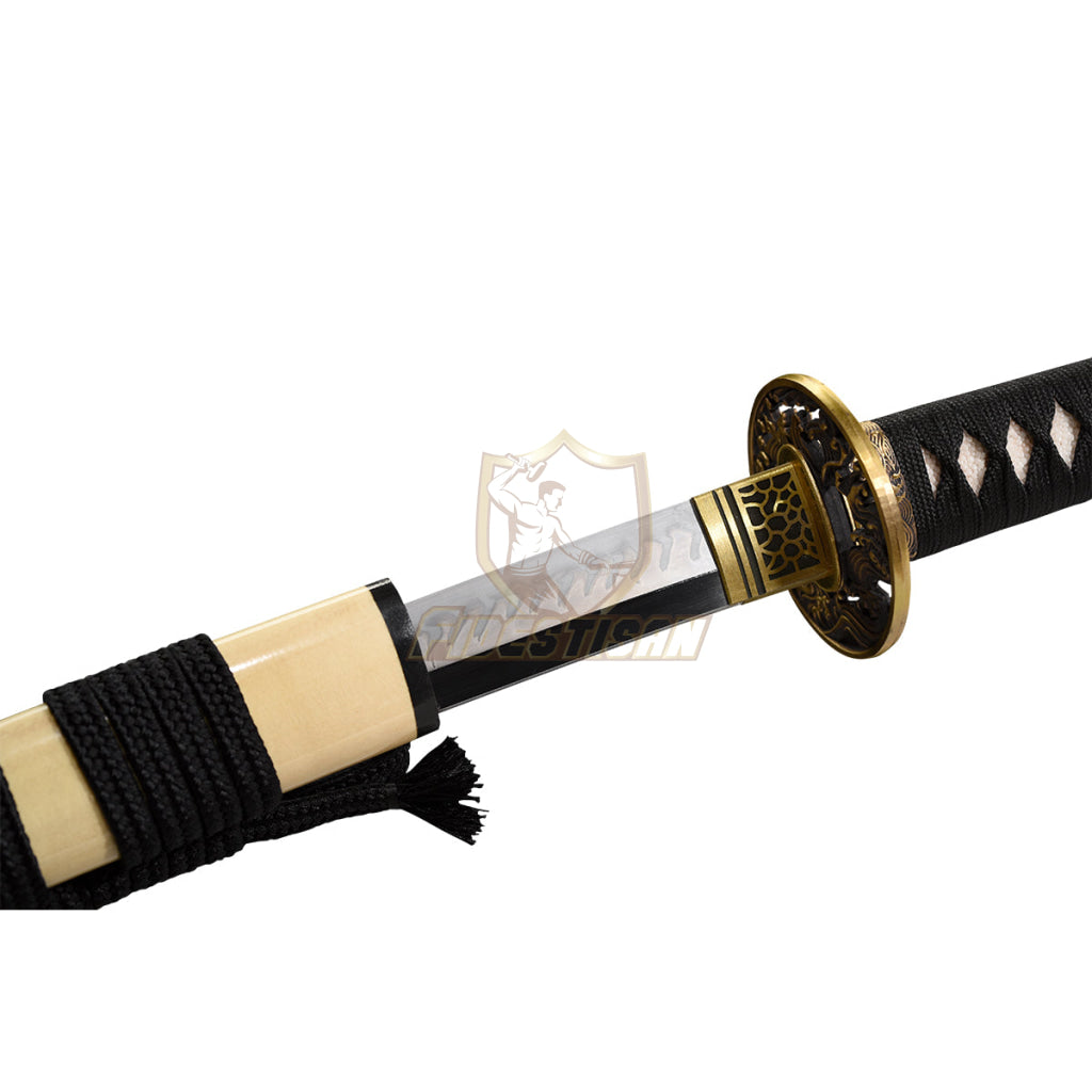 Fidestisan Ktcy232 Dragon Wave Clay Tempered Katana Samurai Style Japanese Real Sword T10 Steel