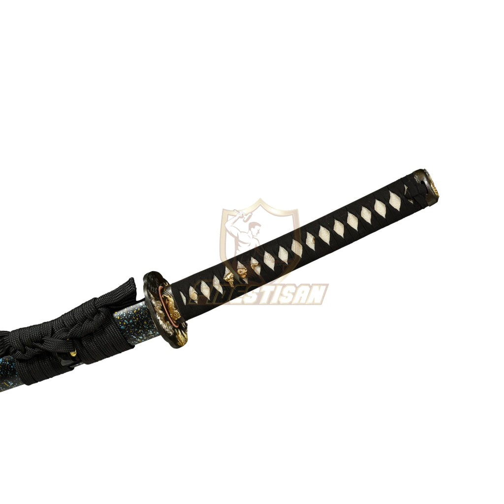 Fidestisan Ktcy287 Katana T10 Steel Clay Tempered Samurai Japanese Real Hamon Skin Sword Full Tang