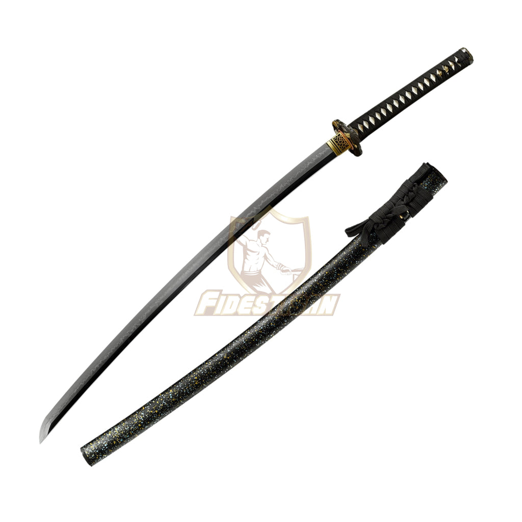 Fidestisan Ktcy287 Katana T10 Steel Clay Tempered Samurai Japanese Real Hamon Skin Sword Full Tang