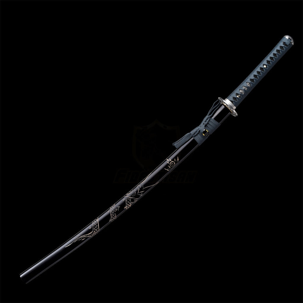 Fidestisan Mount Fuji Style 2.21IB 40inch Samurai Real Katana Sword Japanese 1065 Spring Steel Blade Artificial Hamon