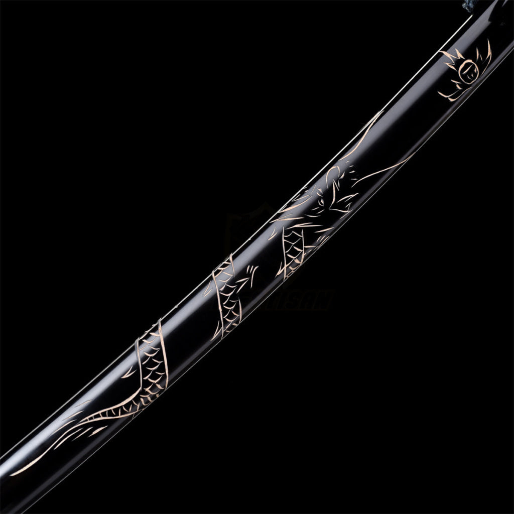Fidestisan Mount Fuji Style 2.21IB 40inch Samurai Real Katana Sword Japanese 1065 Spring Steel Blade Artificial Hamon