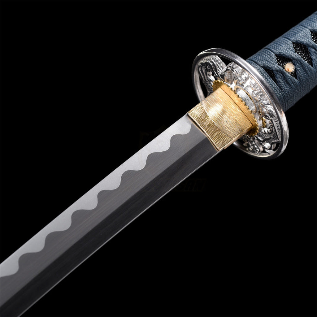 Fidestisan Mount Fuji Style 2.21IB 40inch Samurai Real Katana Sword Japanese 1065 Spring Steel Blade Artificial Hamon