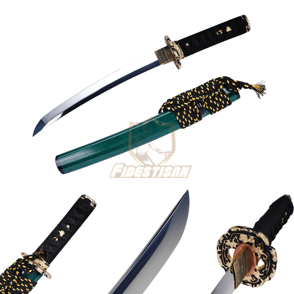 Fidestisan Tscn331 Handmade 20Inch Tantou Japanese Samurai Sword Spring Steel Sharp Full Tang White