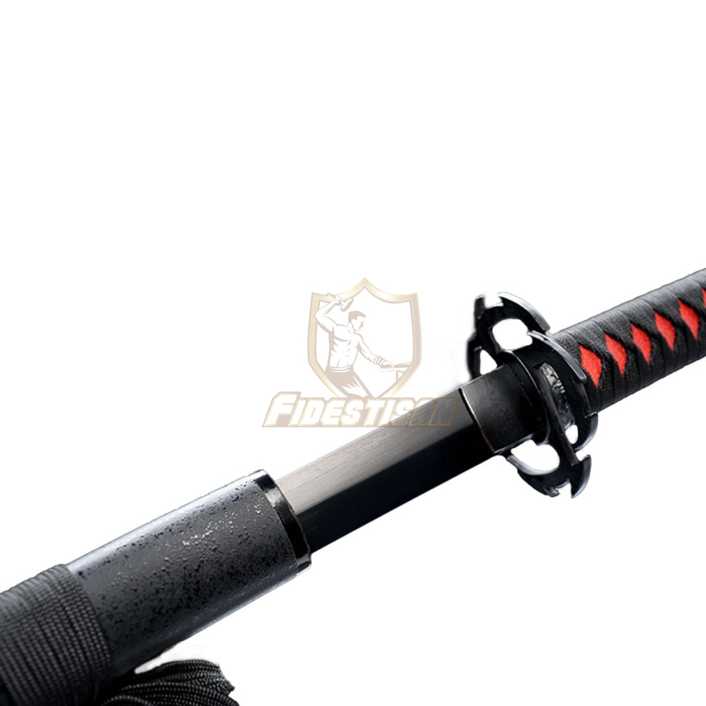 Fidestisan W33 Kurosaki Ichigo Cosplay Anime Japanese Samurai Sword Tensa Zangetsu Katana Spring