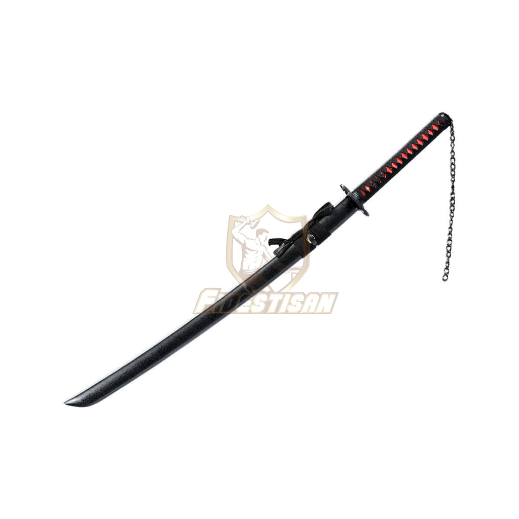 Fidestisan W33 Kurosaki Ichigo Cosplay Anime Japanese Samurai Sword Tensa Zangetsu Katana Spring