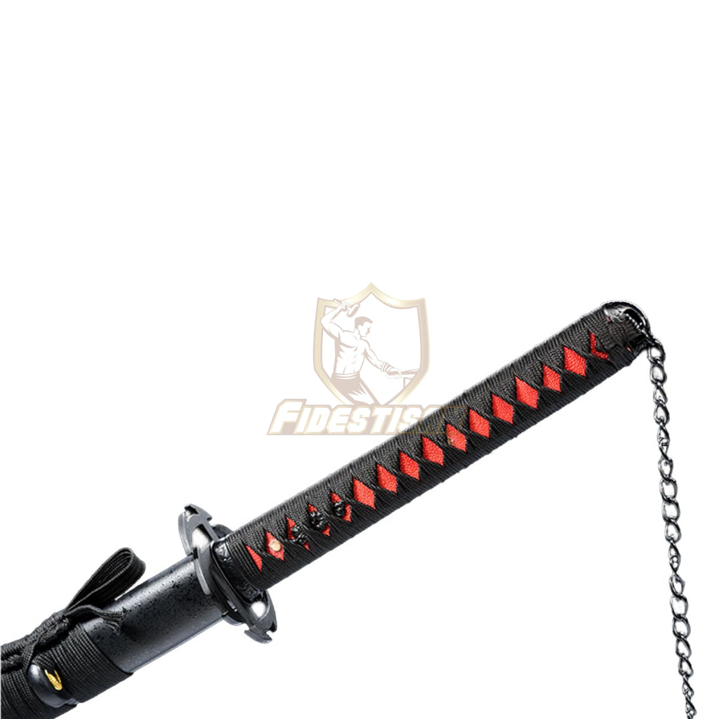 Fidestisan W33 Kurosaki Ichigo Cosplay Anime Japanese Samurai Sword Tensa Zangetsu Katana Spring