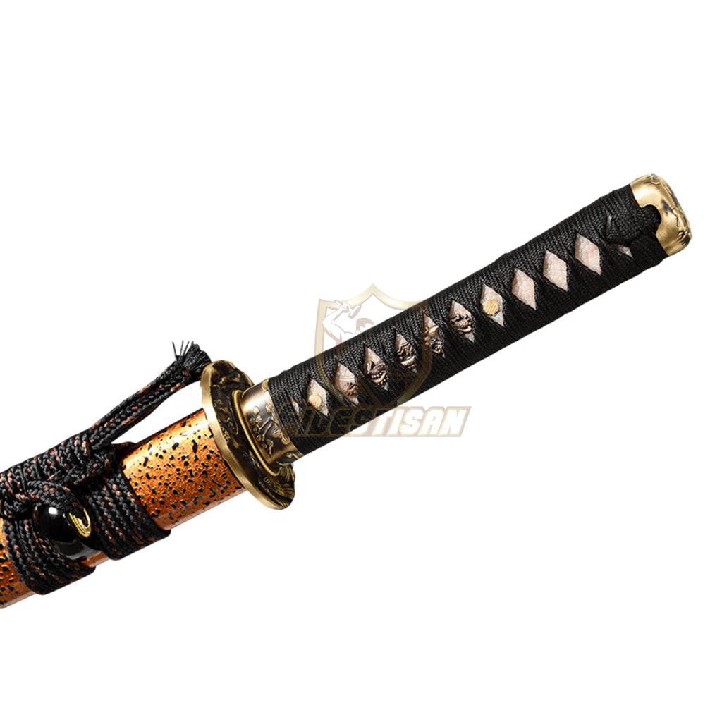 Fidestisan Wdcn271 Handmade Katana Damascus Steel Samurai Japanese Real Sword Full Tang Sharp Twist