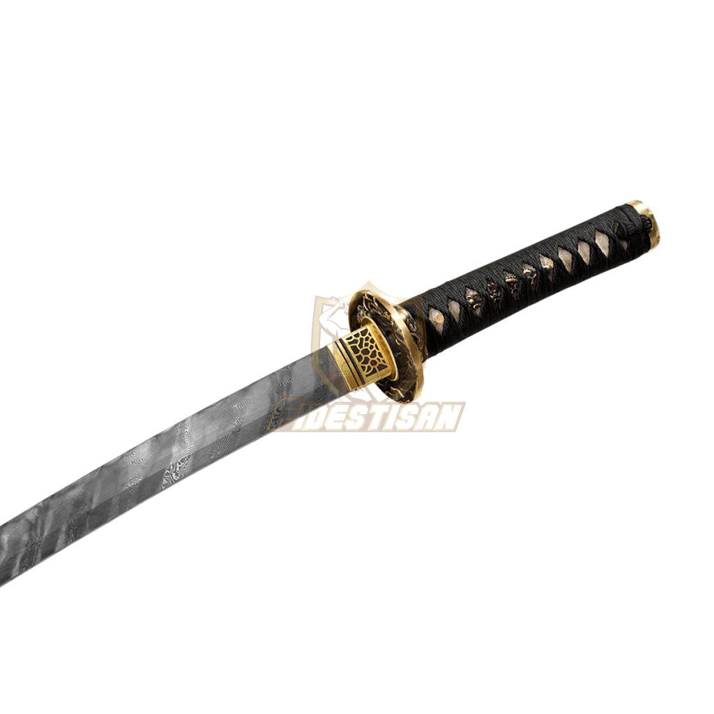 Fidestisan Wdcn271 Handmade Katana Damascus Steel Samurai Japanese Real Sword Full Tang Sharp Twist