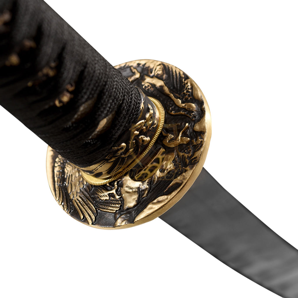 Fidestisan Wdcn271 Handmade Katana Damascus Steel Samurai Japanese Real Sword Full Tang Sharp Twist