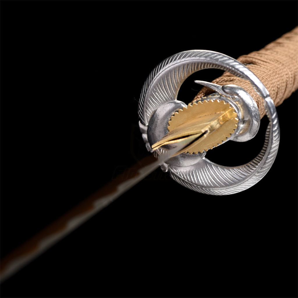 Fuji Style 2.21IB 40inch Real Samurai Katana Sword Japanese 1060 Spring Steel Blade Artificial Hamon Full Tang