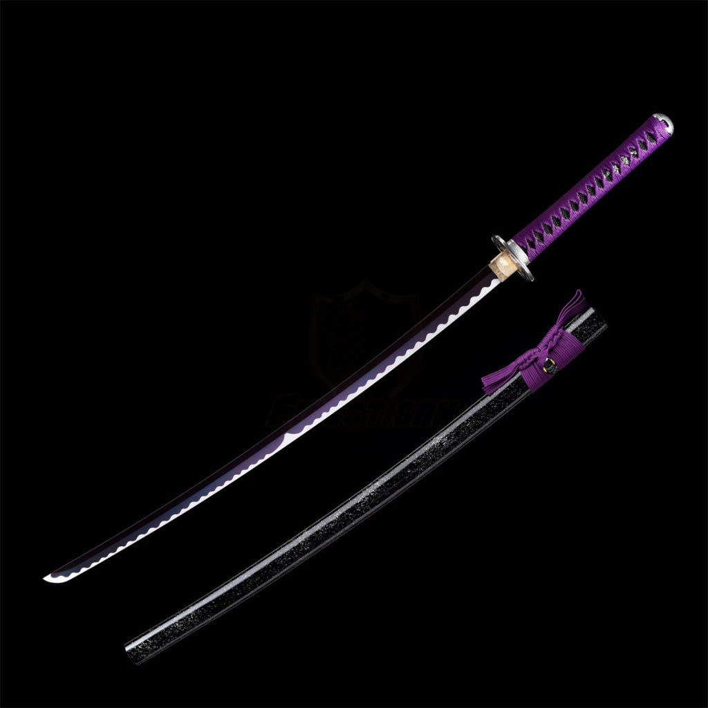Fuji Style 2.21IB 40inch Real Samurai Katana Sword Japanese 1060 Spring Steel Blade Artificial Hamon Full Tang