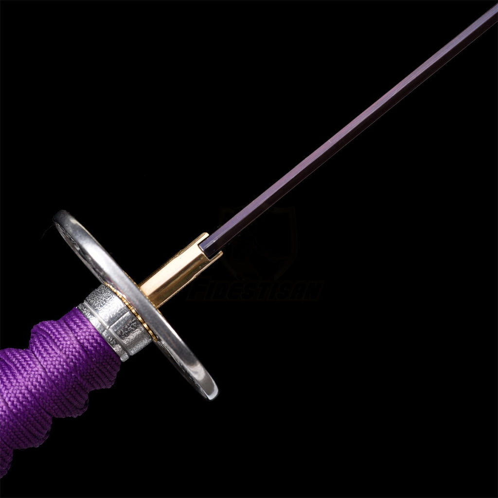 Fuji Style 2.21IB 40inch Real Samurai Katana Sword Japanese 1060 Spring Steel Blade Artificial Hamon Full Tang