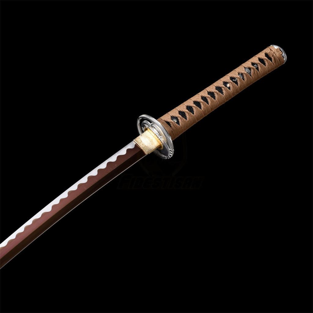 Fuji Style 2.21IB 40inch Real Samurai Katana Sword Japanese 1060 Spring Steel Blade Artificial Hamon Full Tang