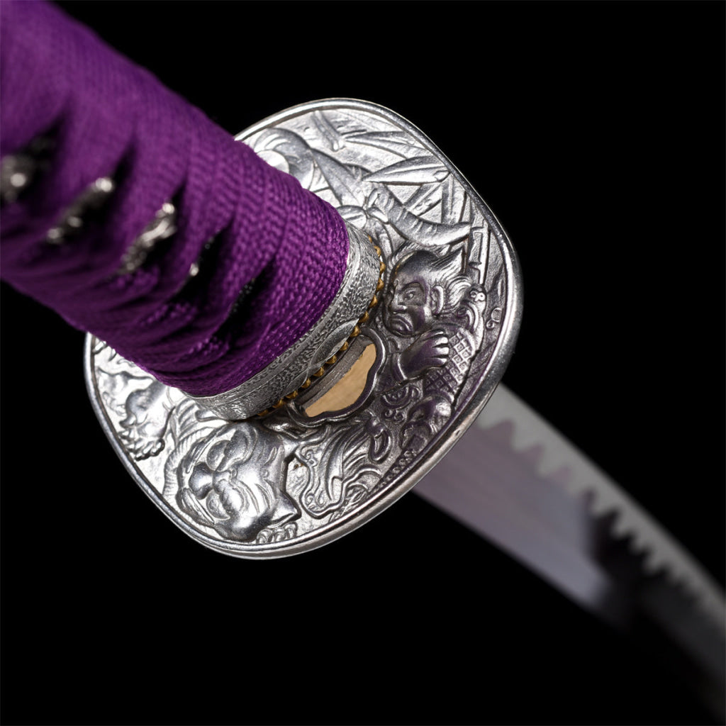 Fuji Style 2.21IB 40inch Real Samurai Katana Sword Japanese 1060 Spring Steel Blade Artificial Hamon Full Tang