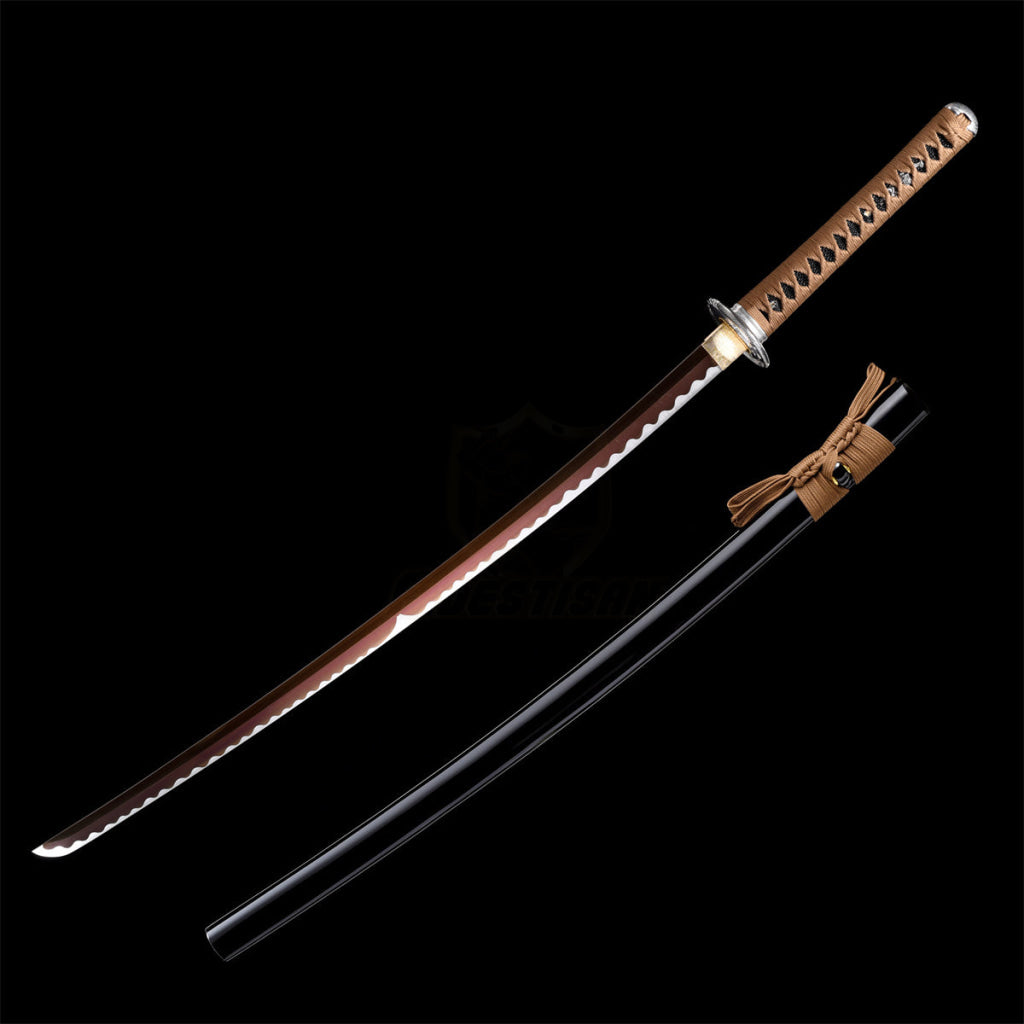 Fuji Style 2.21IB 40inch Real Samurai Katana Sword Japanese 1060 Spring Steel Blade Artificial Hamon Full Tang