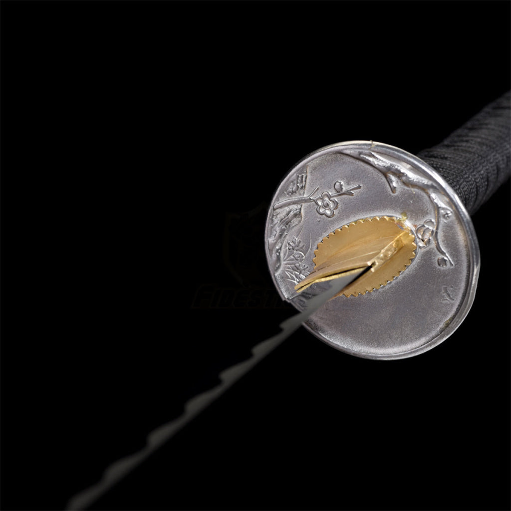 Fuji Style 2.21IB 40inch Real Samurai Katana Sword Japanese 1060 Spring Steel Blade Artificial Hamon Full Tang