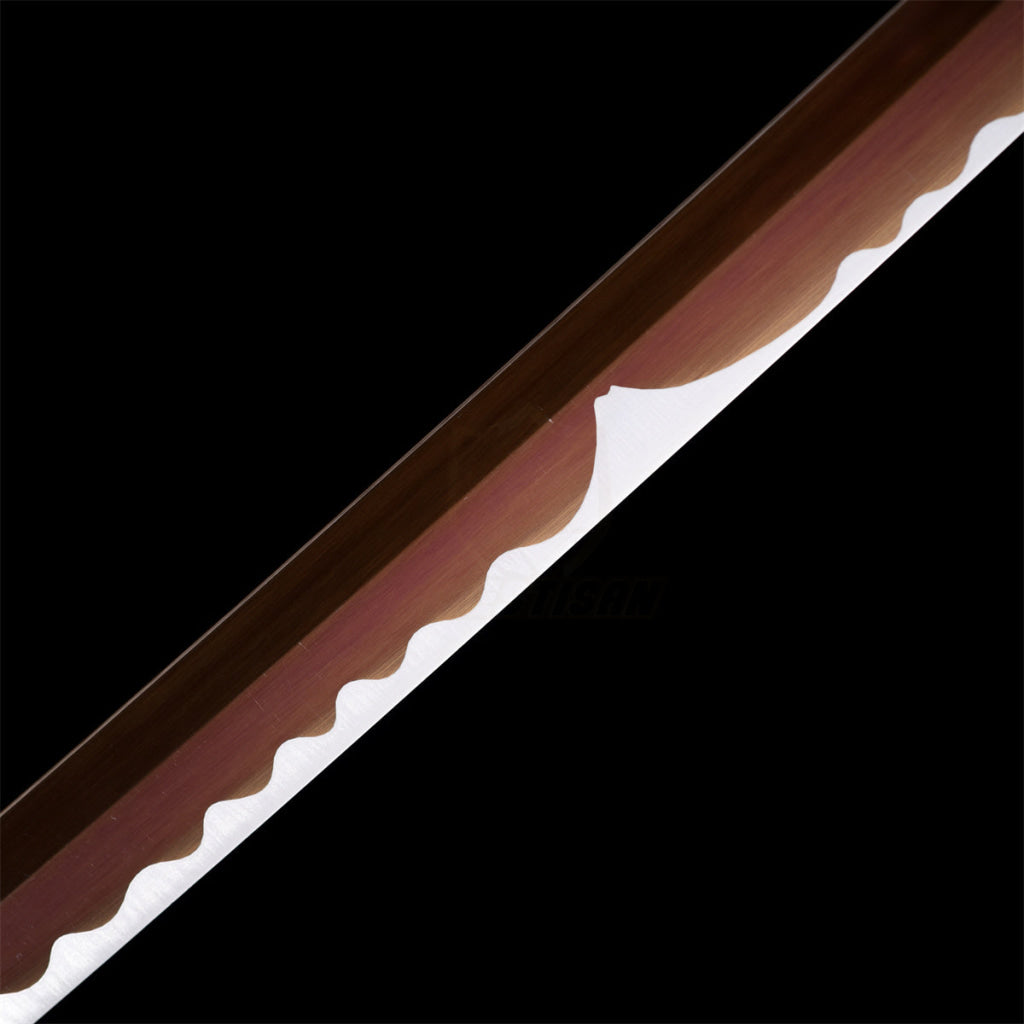 Fuji Style 2.21IB 40inch Real Samurai Katana Sword Japanese 1060 Spring Steel Blade Artificial Hamon Full Tang