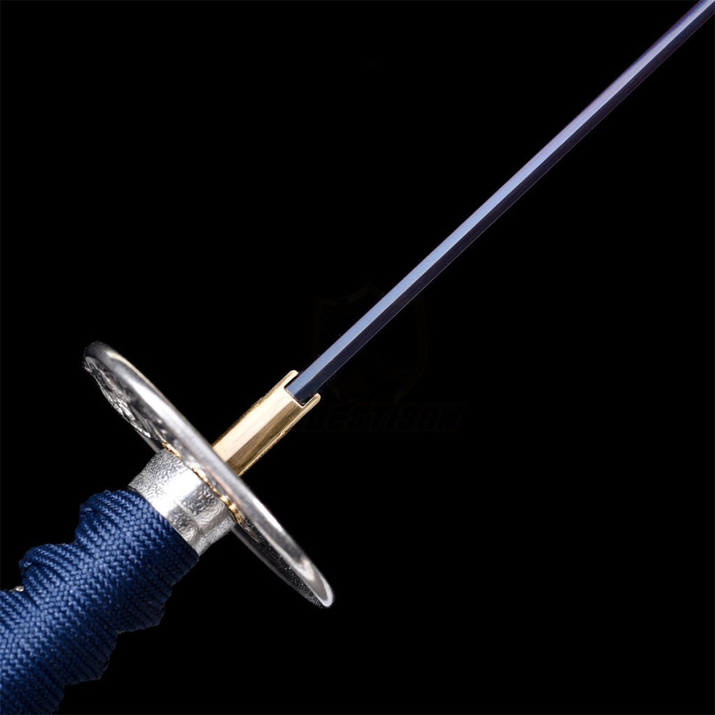 Fuji Style 2.21IB 40inch Real Samurai Katana Sword Japanese 1060 Spring Steel Blade Artificial Hamon Full Tang