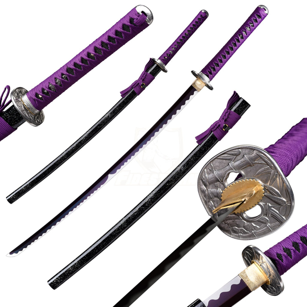 Fuji Style 2.21IB 40inch Real Samurai Katana Sword Japanese 1060 Spring Steel Blade Artificial Hamon Full Tang