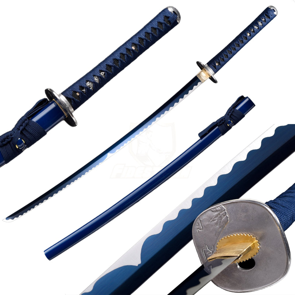 Fuji Style 2.21IB 40inch Real Samurai Katana Sword Japanese 1060 Spring Steel Blade Artificial Hamon Full Tang