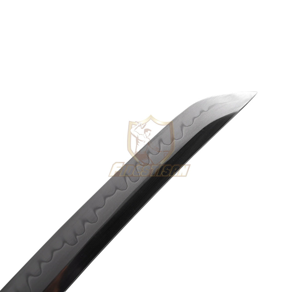 Handemade Real Japanese 20Inch Tantou Flame Blade Sword T10 Clay Tempered Steel Katana Samurai Sharp