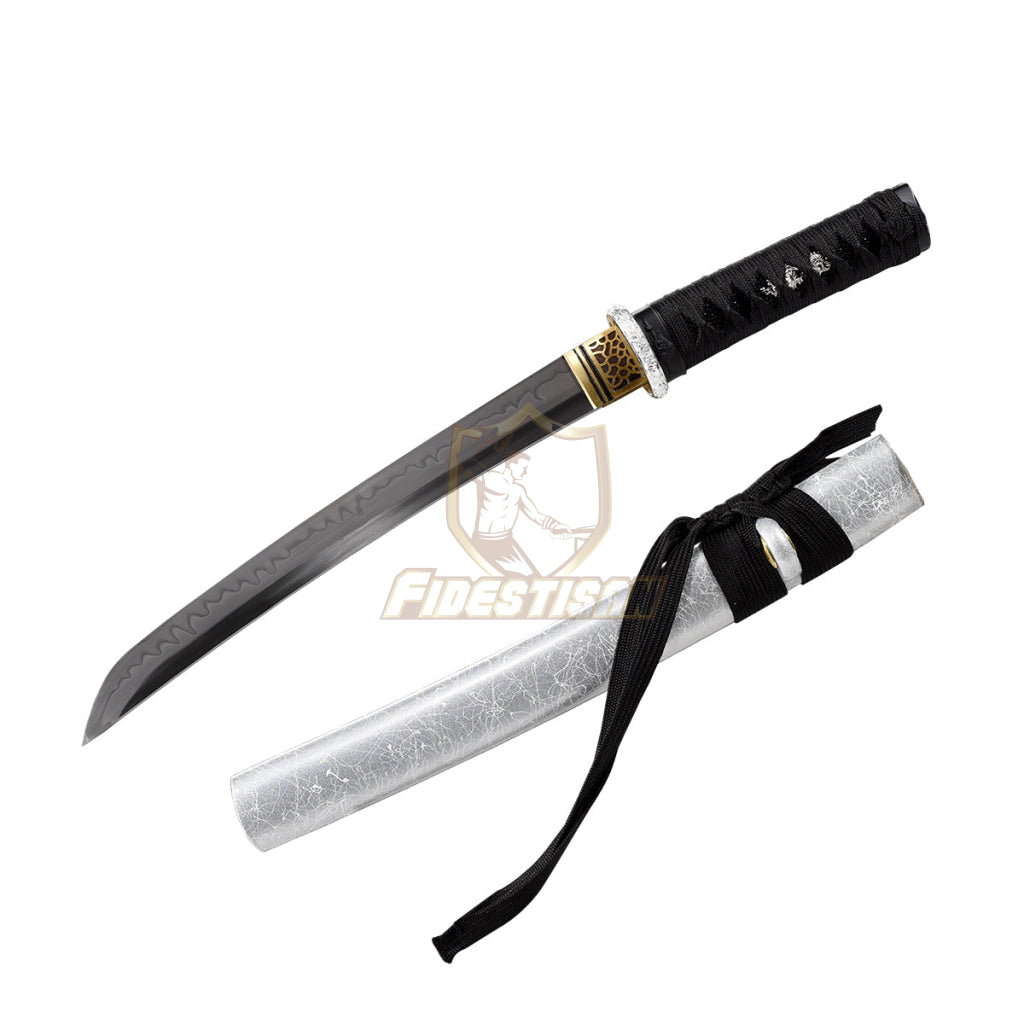 Handemade Real Japanese 20Inch Tantou Flame Blade Sword T10 Clay Tempered Steel Katana Samurai Sharp