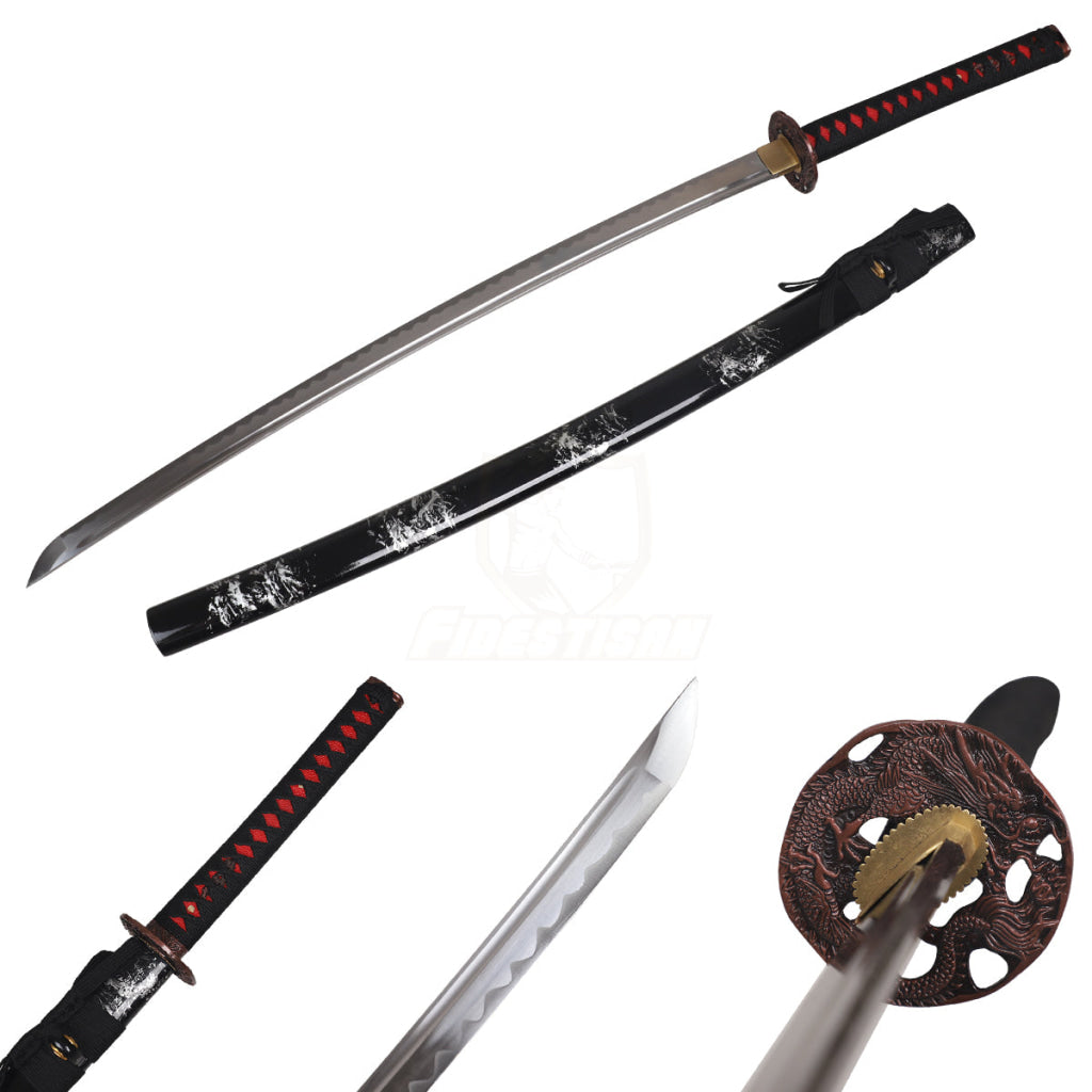 40 Inch Sword Handmade 40 Inch Real Japanese Samurai Katana Sword 1060 Carbon Steel ...
