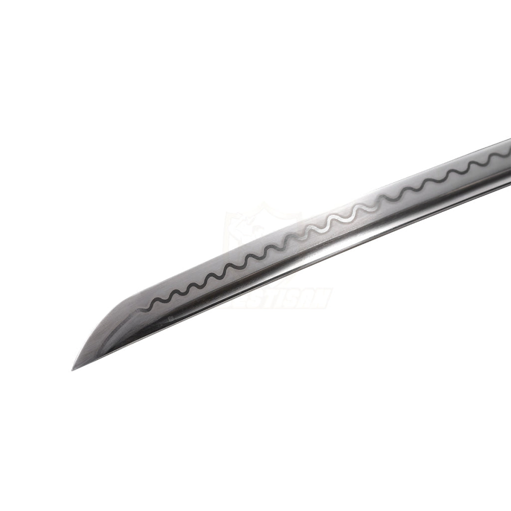 Handmade Real Doomsday Theme Japanese Samurai Katana Sword Damascus Steel Wave Pattern Blade 40Inch