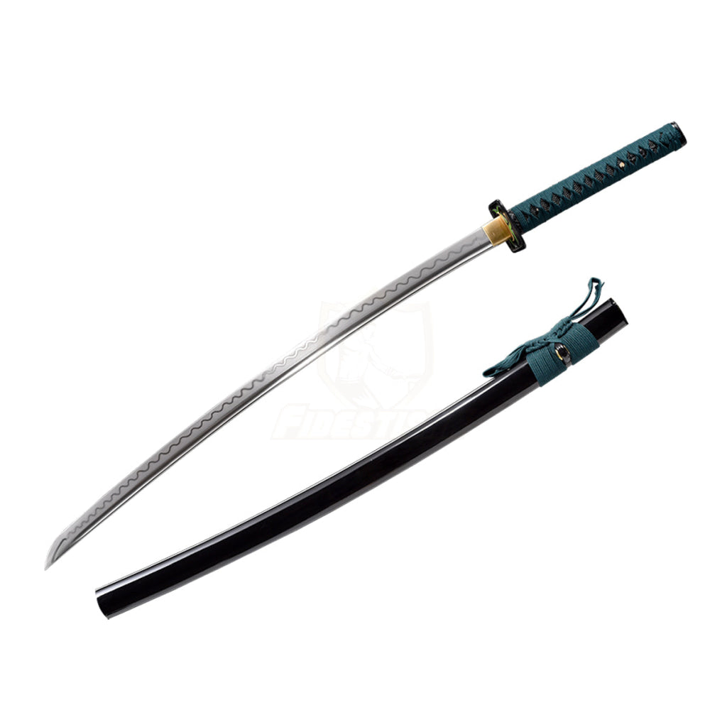 Handmade Real Doomsday Theme Japanese Samurai Katana Sword Damascus Steel Wave Pattern Blade 40Inch