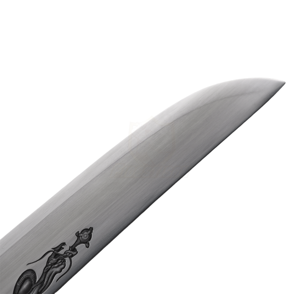 Handmade Royal Japanese Chrysanthemum Blade Tanto Short Katana Samurai Real 13 Inch 1065 Spring Steel Blade Steel Full